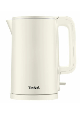 Tefal Електрочайник Thermo Protect, 1.5л, пластик, нержавіюча сталь, світло-бежевий