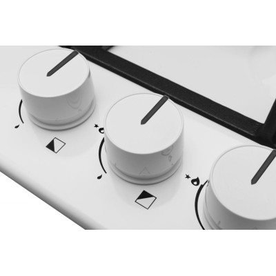Hansa Варильна поверхня газова, 59см, чавун, біла Hansa Варильна поверхня газова, 59см, чавун, біла
