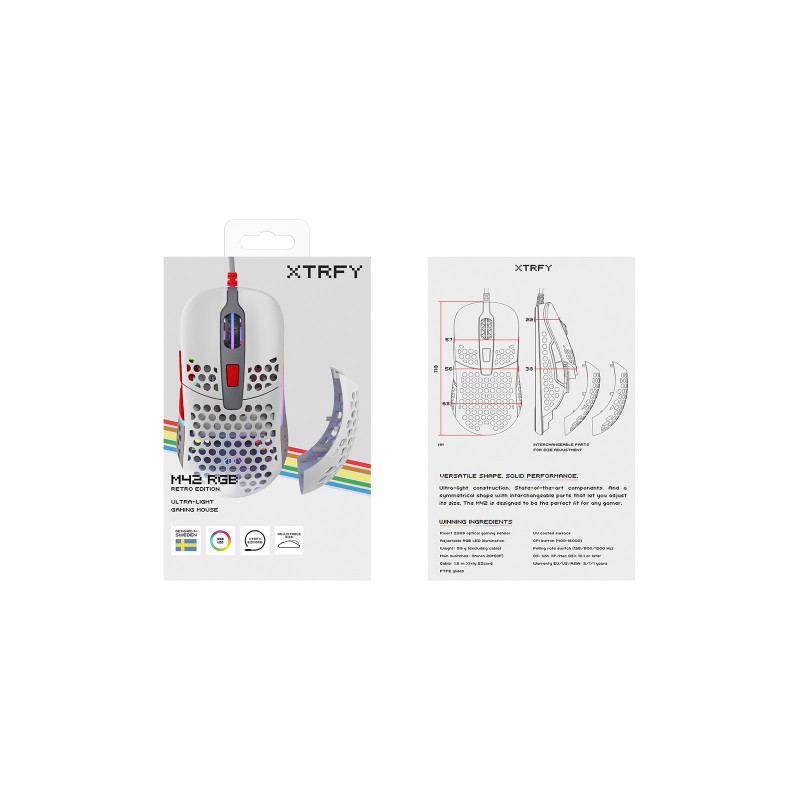 Cherry Xtrfy Ігрова миша M42 RGB USB Retro