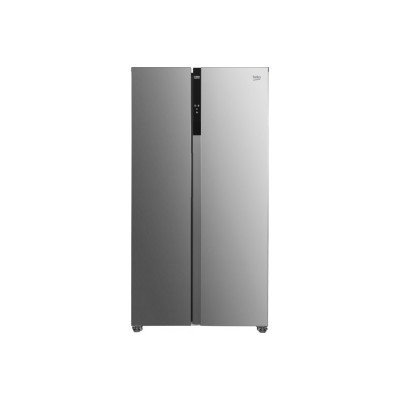 Beko Холодильник SBS, 177x90x66, xолод.відд.-347л, мороз.відд.-185л, 2дв., E, NF, дисплей, інв., нерж