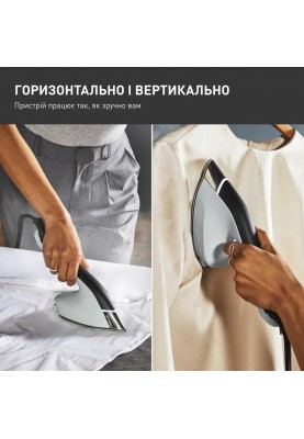 Tefal Відпарювач компактний Duo Power 2в1, 1700Вт, 400мл, паровий удар -180гр, постійна пара - 25гр, керам. підошва, світло-зелений