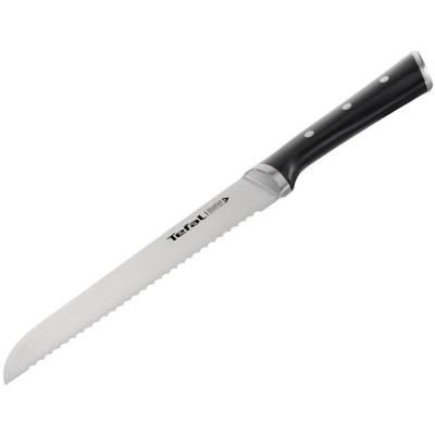 Tefal Ніж для хліба Ice Force, 20см, нержавіюча сталь, пластик, чорний