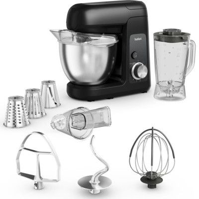 Tefal Кухонная машина Bake Partner 1100Вт, чаша-метал, корпус-пластик, насадок-6, чорний
