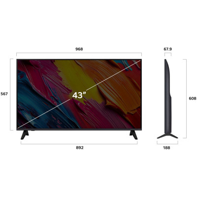 LG Телевізор 43" QNED 4K 60Hz Smart WebOS Black