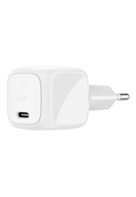 Belkin Зарядний пристрій мережевий 30Вт USB-С PD PPS, білий