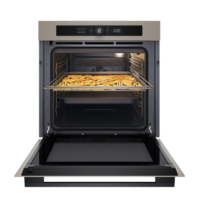 Whirlpool Духова шафа Whirlpool електрична, 73л, A+, дисплей, конвекція, піроліз, телескопічні напрямні, бежевий