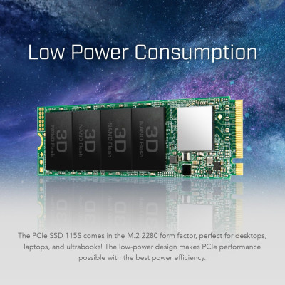Transcend Накопичувач SSD Transcend M.2 250GB PCIe 3.0 MTE115S Transcend Накопичувач SSD Transcend M.2 250GB PCIe 3.0 MTE115S