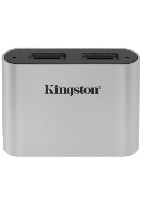 Kingston Кардрідер USB 3.2 Type-C > 2x microSD UHS-II Workflow Срібний