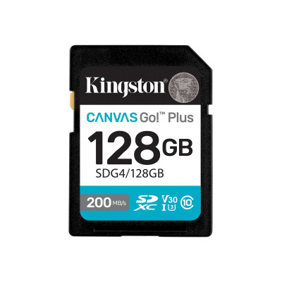 Kingston Карта пам'яті Kingston SD 128GB C10 UHS-I U3 V30 R200MB/s