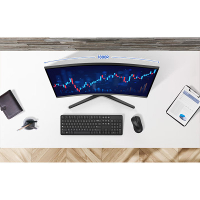 Samsung Монітор 27" S27D390 D-Sub, HDMI, VA, 100Hz, 4ms, CURVED