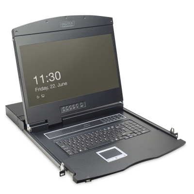 Digitus Консоль Modular 19" TFT, 16 port KVM, RU keyboard, RAL 9005