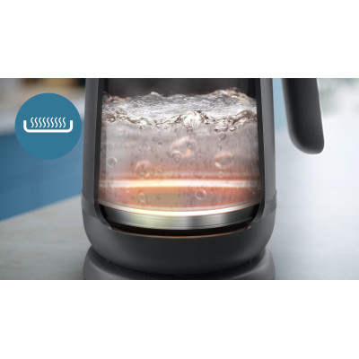 Philips Електрочайник Series 1000, Strix, пластик, мат, чорний