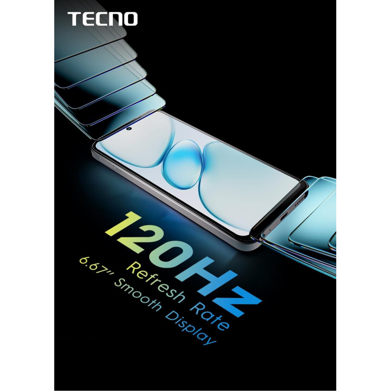 TECNO Смартфон Spark Go 1 (KL4) 6.67" 3/128ГБ, 2SIM, 5000мА•год, Glittery White