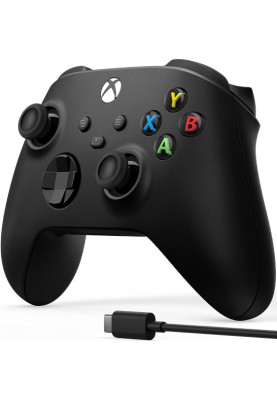 Майкрософт Геймпад Xbox BT, Carbon Black (USB cable)