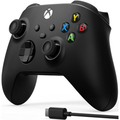 Майкрософт Геймпад Xbox BT, Carbon Black (USB cable)