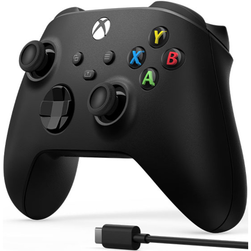 Microsoft Геймпад Xbox BT, Carbon Black (USB cable)