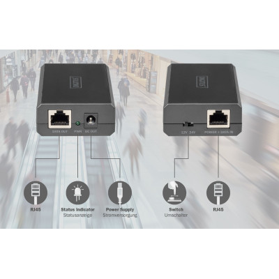 Digitus Розгалужувач DIGITUS Gigabit Ethernet PoE splitter, 51W