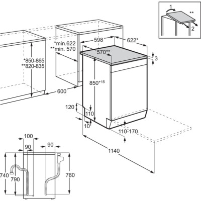 Electrolux Посудомийна машина 14компл., D, 60см, дисплей, інвертор, 3й кошик, білий