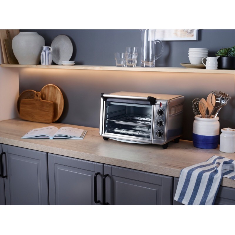 Russell Hobbs Піч електрична Air Fry Mini Oven, 12.6л, 1500Вт, механіч., гриль, конвенція, сіра