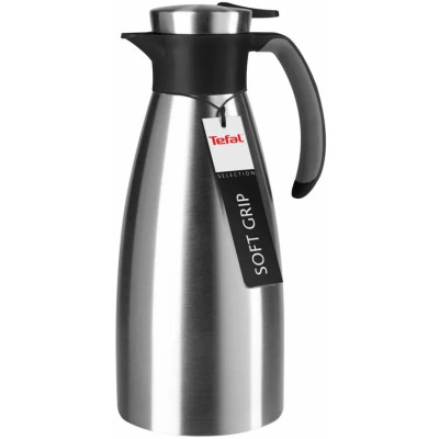 Tefal Термоглічик Tefal Soft Grip, 1.5л, нежавіюча сталь, пластик, чорний Tefal Термоглічик Tefal Soft Grip, 1.5л, нежавіюча сталь, пластик, чорний