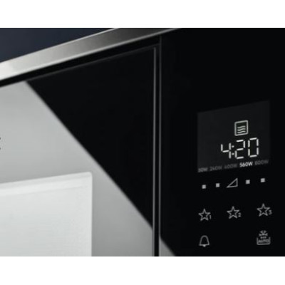 Electrolux Мікрохвильова піч вбудована, 20л, електрон. керування, 700Вт, дисплей, чорний+нерж Electrolux Мікрохвильова піч вбудована, 20л, електрон. керування, 700Вт, дисплей, чорний+нерж