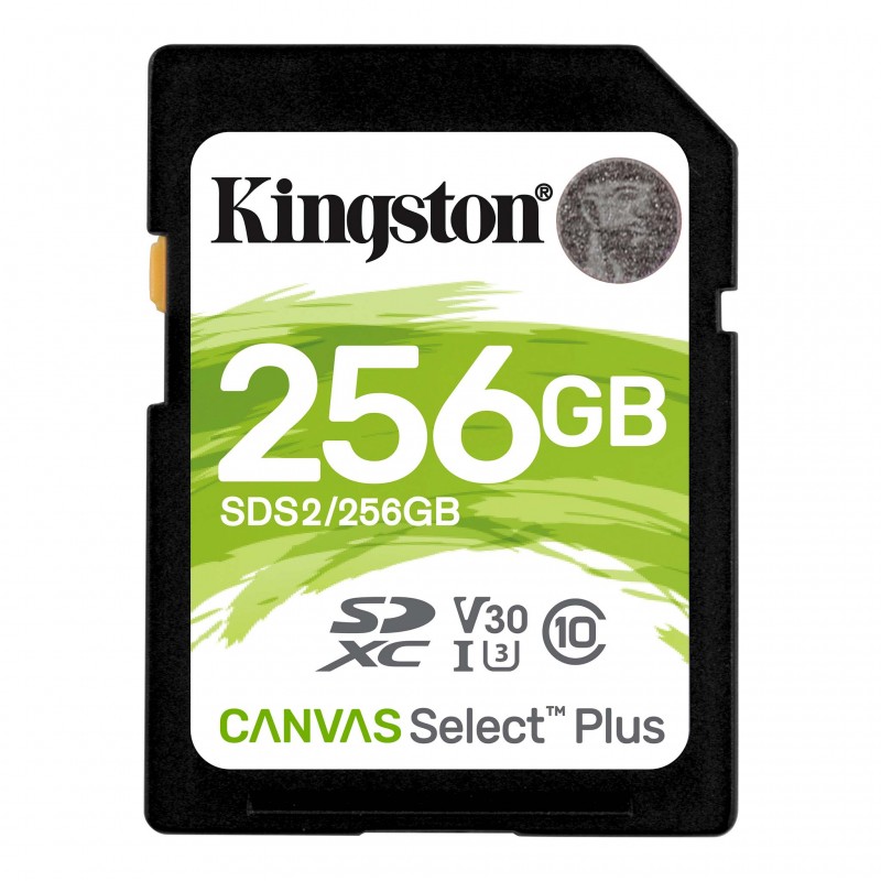 Kingston Canvas Select Plus SD[Карта пам'яті SD 256GB C10 UHS-I R100MB/s]