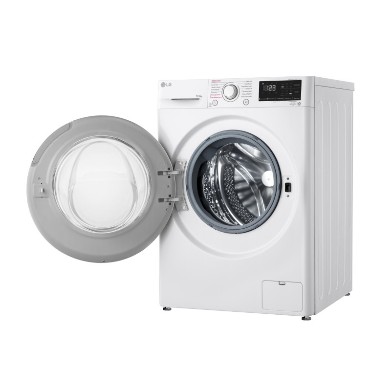 LG Пральна машина фронтальна, 10,5кг, 1400, A+++, 57см, дисплей, пара, інвертор, білий