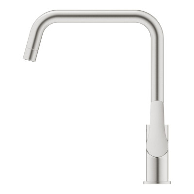 Grohe Змішувач для кухні Via, довж.виливу - 228мм, поворотний, 1важіль, супер сталь