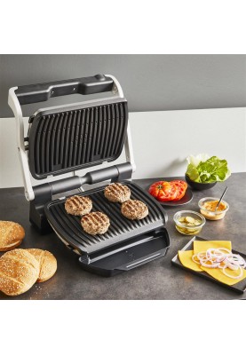 Tefal Гриль прижимний OptiGrill+ 2000Вт, темп. режимів-4, знімні пластини, алюміній, метал