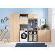 Indesit Пральна машина фронтальна, 6кг, 1200, A+++, 43см, дисплей, інвертор, люк чорний, білий