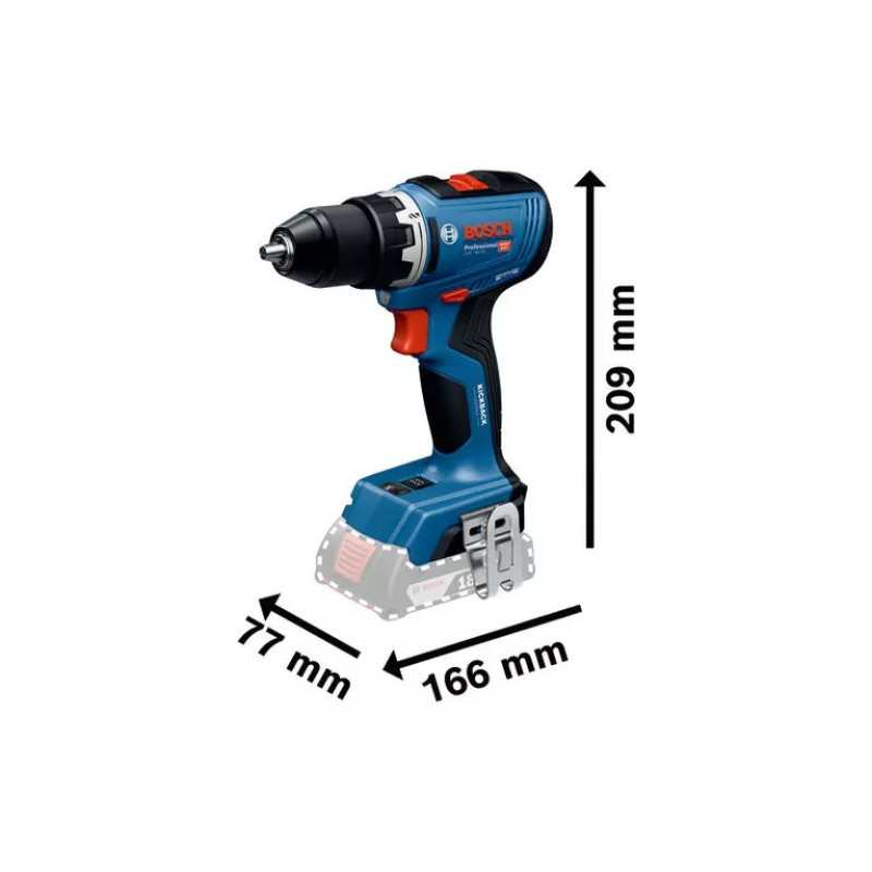 Bosch Шурупокрут-дриль акумуляторний GSR 18V-65 18В 31·63Нм 0-550·0-2100об·хв 1.06кг