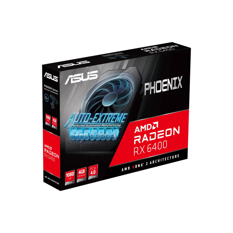 ASUS Вiдеокарта Radeon RX 6400 4GB GDDR6 PH PH-RX6400-4G