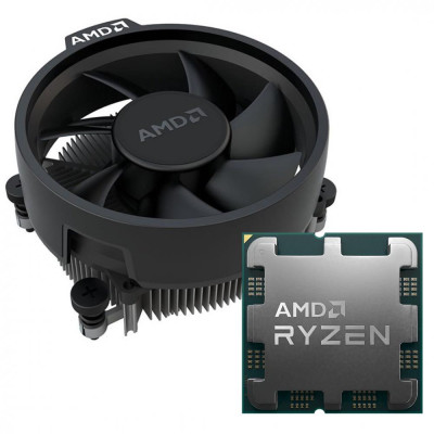 AMD Центральний процесор Ryzen 5 7500F 6C/12T 3.7/5.0GHz Boost 32Mb AM5 65W Wraith Stealth cooler MPK