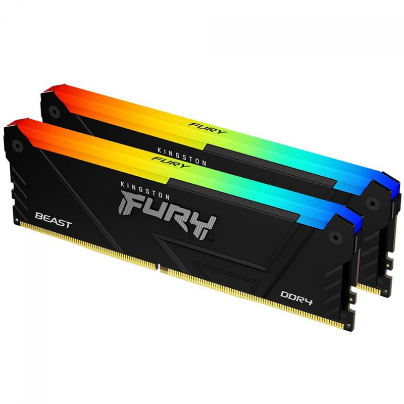 Kingston Пам'ять ПК DDR4 64GB KIT (32GBx2) 3200 FURY Beast RGB