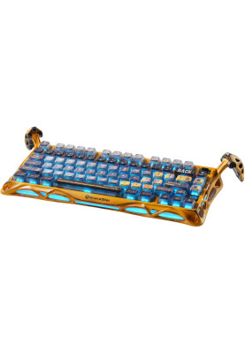 GravaStar x Kailh Speedy Клавіатура механічна Mercury K1 Pro 80keys, Mint, BT/WL/USB, жовтий