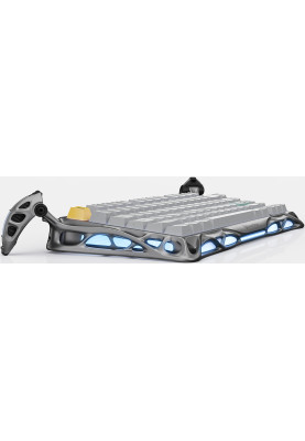 GravaStar Клавіатура механічна GravaStar Mercury K1 Pro 80keys, GravaStar x Kailh Speedy Mint, EN/UKR, BT/WL/USB, сірий