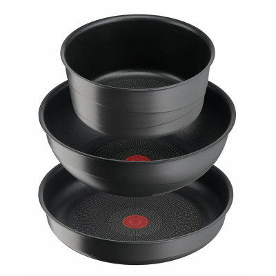 Tefal Набір посуду Tefal Ingenio Inspiration, 6предметів, алюміній, скло, бакеліт, чорний Tefal Набір посуду Tefal Ingenio Inspiration, 6предметів, алюміній, скло, бакеліт, чорний