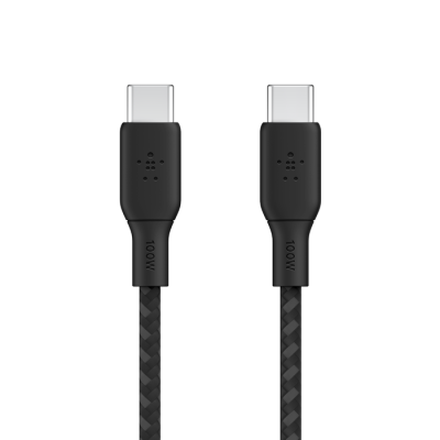 Belkin Кабель заряджання/синхронізації USB-С > USB-С 2м, 100Вт, плетений, чорний