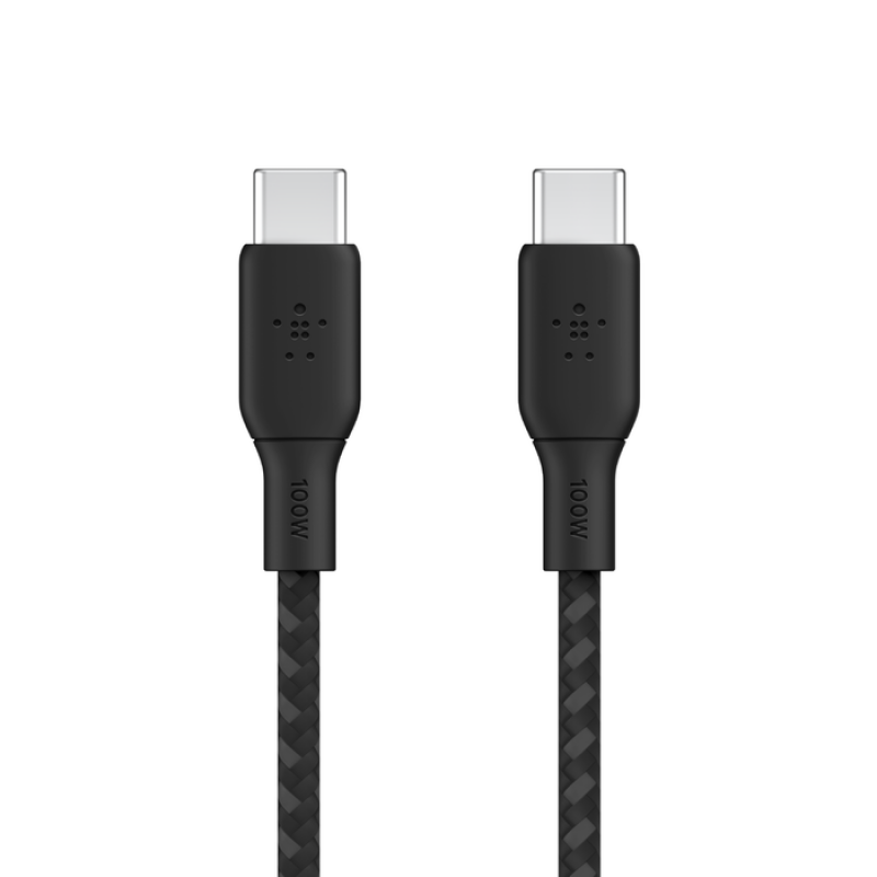 Belkin Кабель заряджання/синхронізації USB-С > USB-С 2м, 100Вт, плетений, чорний