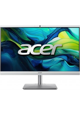 Acer Комп'ютер персональний моноблок Aspire C24-195ES 23.8" FHD Intel U7-155U, 32GB, F1TB, UMA, WiFi, кл+м, 3р, без ОС, сірий