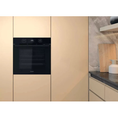 Whirlpool Духовий шафа електричний, 71л, A+, дисплей, конвекція, телескопічні напрямні, чорний