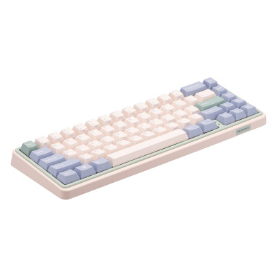Varmilo Клавіатура механічна Minilo VXT67 Eucalyptus 67Key, Kailh Prestige Light , BT/WL/USB-A, Hot-Swap, EN, RGB, Рожевий