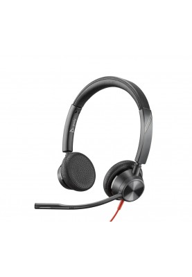 Poly Гарнітура комп'ютерна стерео On-ear Blackwire 3325-M, USB-A, USB-C, всеспрямований, Microsoft Teams, чорний