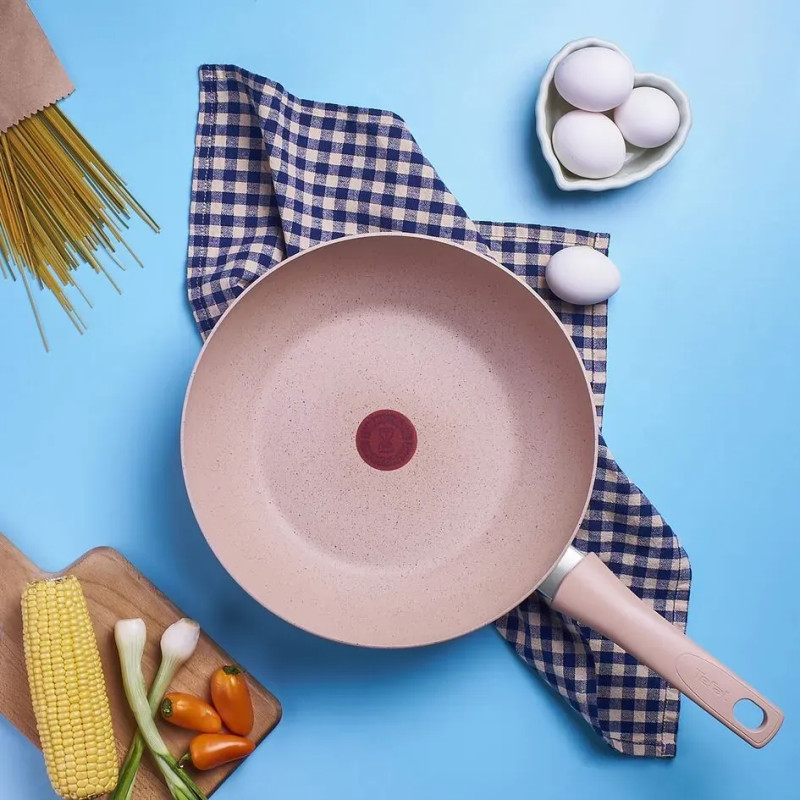 Tefal Сковорода ВОК Delight,28см, алюміній, бакеліт, бежевий