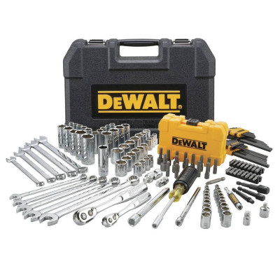 DeWALT Набір головок, біт, шестигранних та накидних ключів DeWALT, 1/4", 3/8", кейс, 142шт