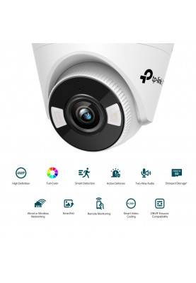 TP-Link IP-Камера VIGI C440-W-4, PoE, 4Мп, 4 мм, Wi-Fi, H265+, IP66, Turret, кольорове нічне бачення, внутрішня