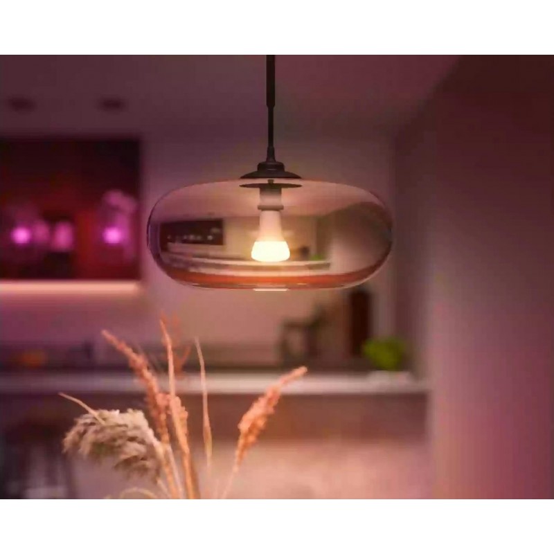 Philips Hue Лампа розумна E27, 15W(100Вт), 2000K-6500K, RGB, ZigBee, Bluetooth, димування