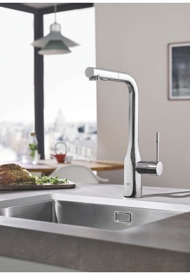 Grohe Змішувач для кухні Accent, довж.виливу - 204мм, поворотний/витяжний, 1важіль, хром