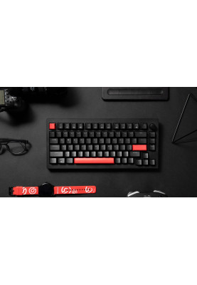 Lemokey Клавіатура механічна X4 84Key, Keychron Red, USB-A, QMK/VIA, Hot-Swap, EN/UKR, RGB, чорний