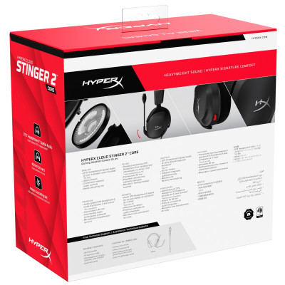 HyperX Гарнітура Cloud Stinger 2 Core PC 3.5mm Black 683L9AA